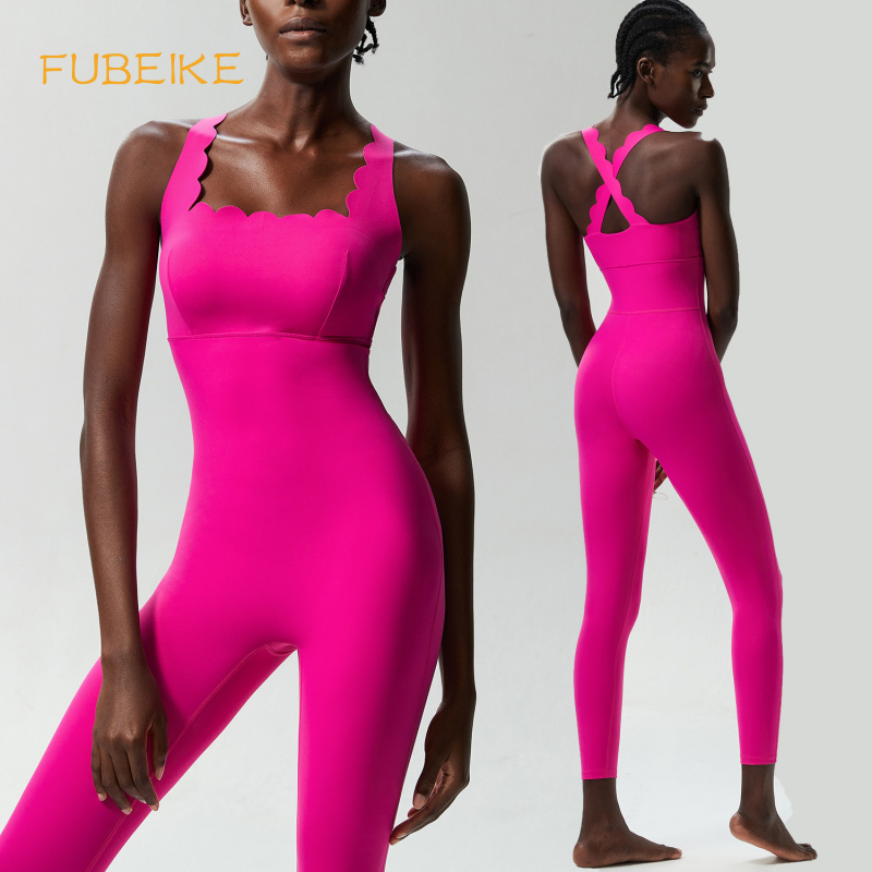 Yoga Fitness Jumpsuit - 푸베이크 스몰 웨이브 뷰티 백 요가