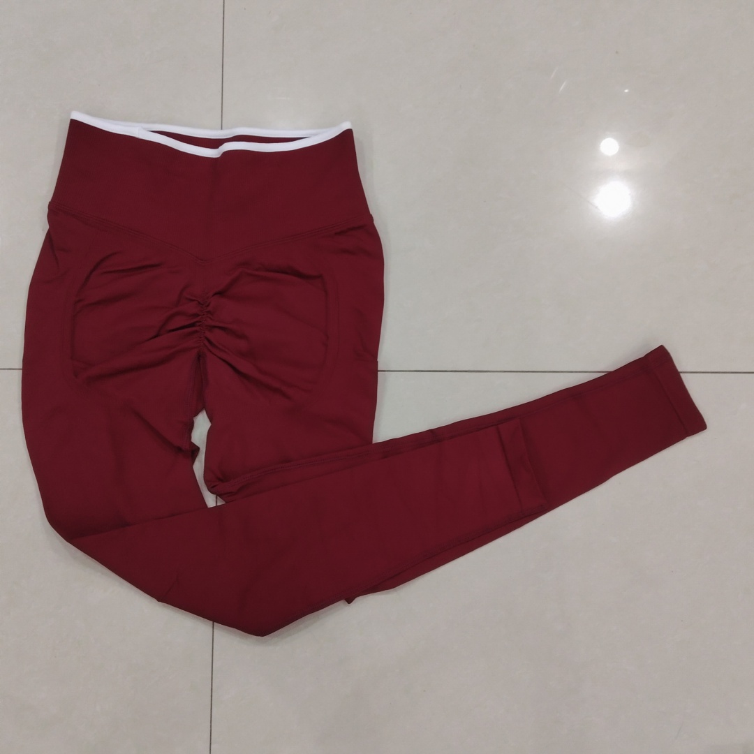 Yoga Fitness Pants - DFVYRA 여성용 하이 웨이스트 피치 힙