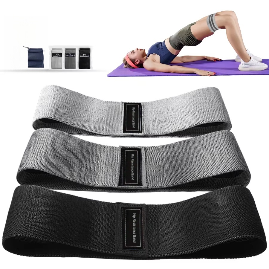 Yoga Fitness Stretching Strap - 기본 패브릭 저항 힙 부티 밴드