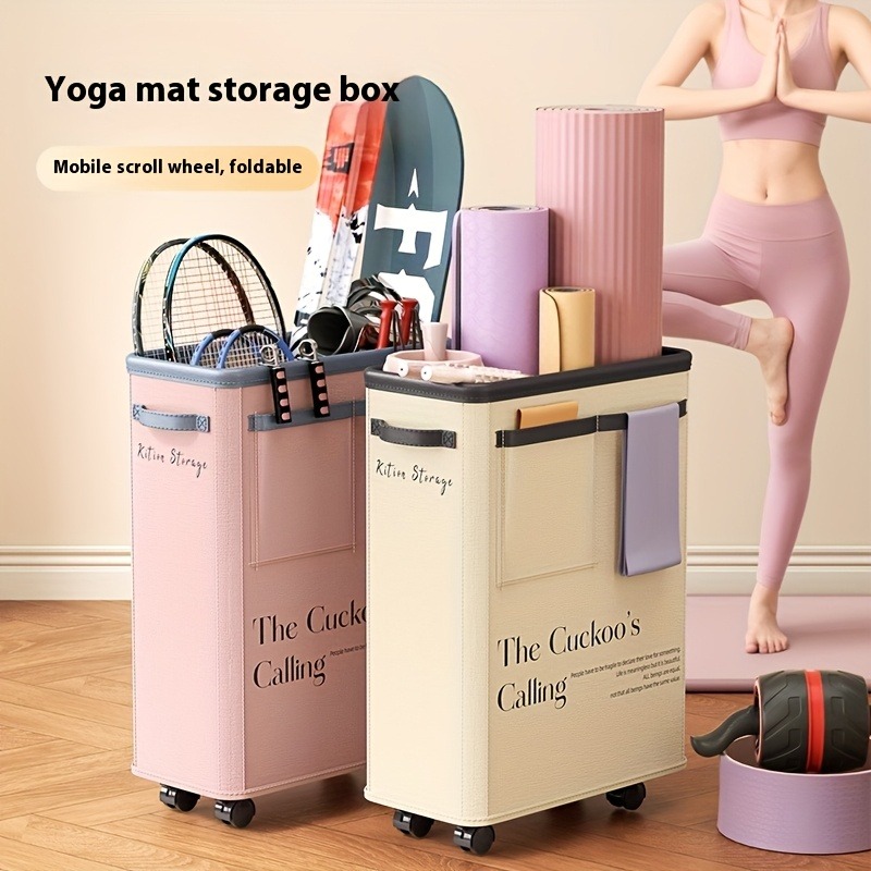 Yoga And Fitness Mat - 바퀴 달린 요가 매트 보관 바구니,
