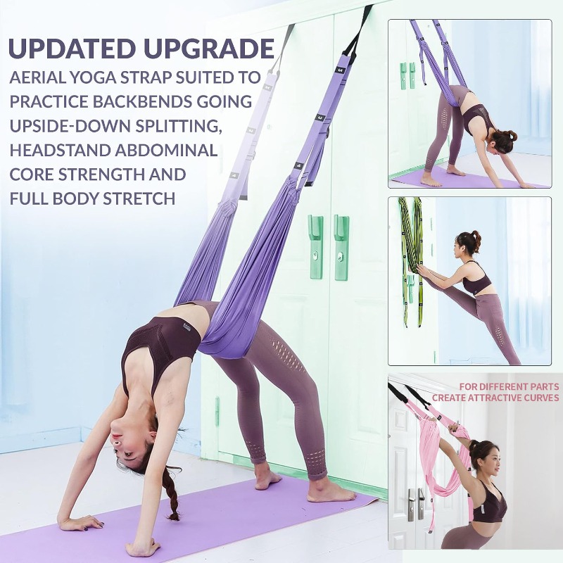 Yoga Fitness Stretching Strap - 조절 가능한 에어리얼 요가 해먹 세트
