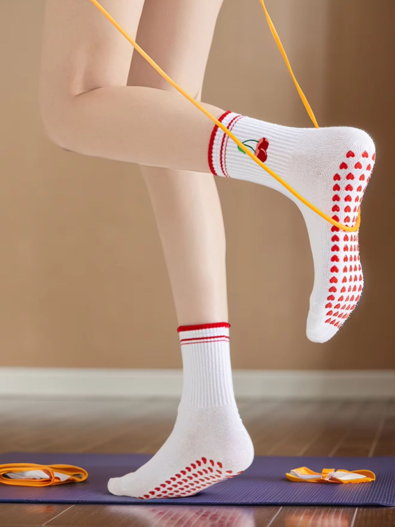 Fitness Yoga - 1쌍 크로스보더 전문 요가 양말, 면