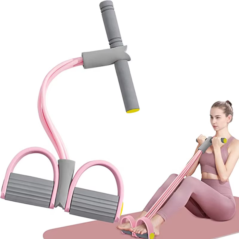 4튜브 저항 밴드 요가 페달 풀러 탄성 풀 로프 복부  - Yoga Fitness Stretching Strap 리뷰 및 가격