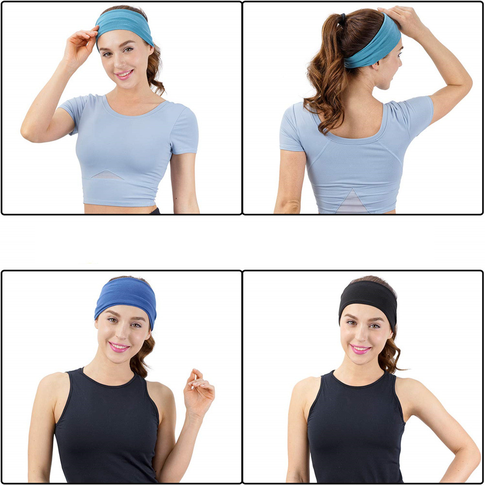 솔리드 컬러 스포츠 요가 머리띠 땀 흡수 밴드 러닝 피 - Yoga Fitness Stretching Strap 리뷰 및 가격