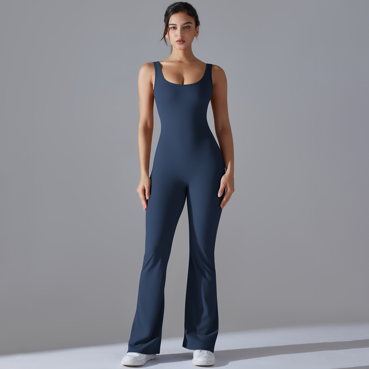 섹시한 뒤로 V 점프 슈트 체육관 세트 여성 훈련 요가 - Yoga Fitness Jumpsuit 리뷰 및 가격
