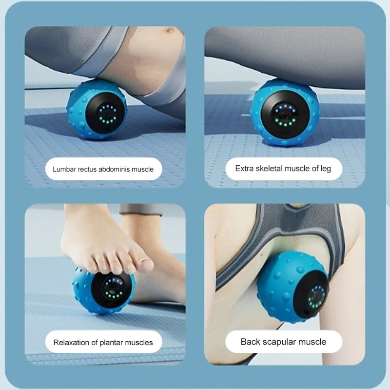 파티클 텍스처 전기 진동 마사지 볼, 어깨, 목, 등, - Yoga Fitness Ball 리뷰 및 가격