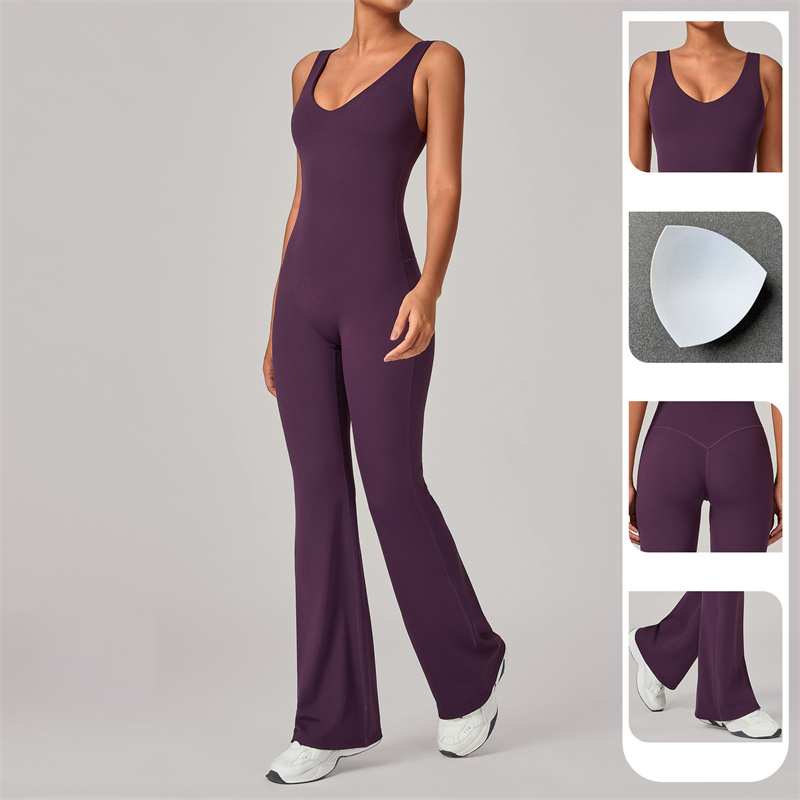 TRY TO BN 플레어 요가 점프수트 스포츠 하이 스 - Yoga Fitness Jumpsuit 리뷰 및 가격