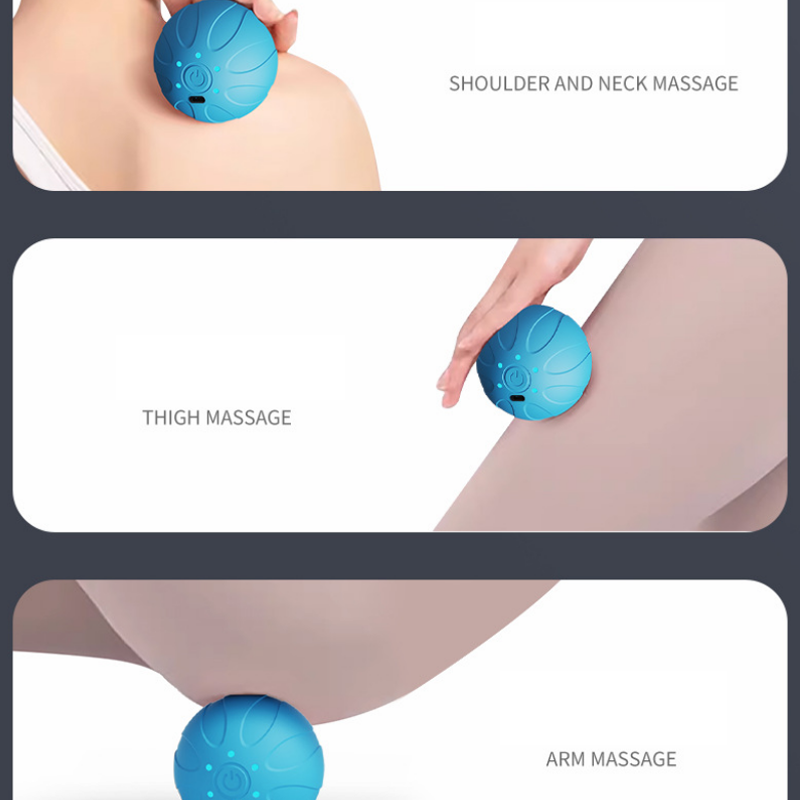 새로운 진동 마사지 볼, 휴대용 딥 티슈 마사저, 5단 - Yoga Fitness Ball 리뷰 및 가격