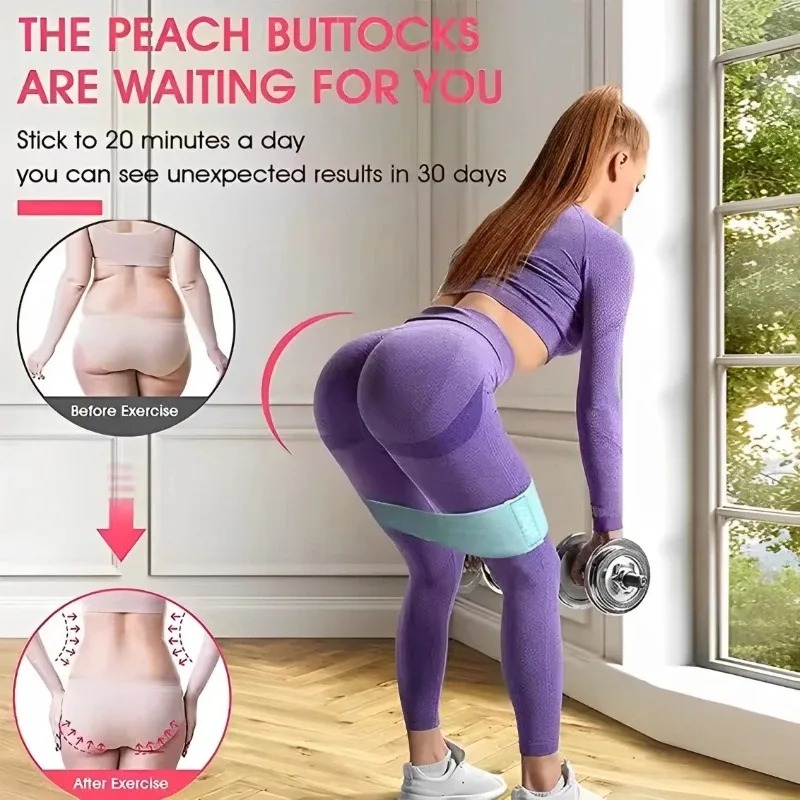 3개 세트 패브릭 저항 힙 부티 밴드, 엉덩이 허벅지  - Yoga Fitness Stretching Strap 리뷰 및 가격