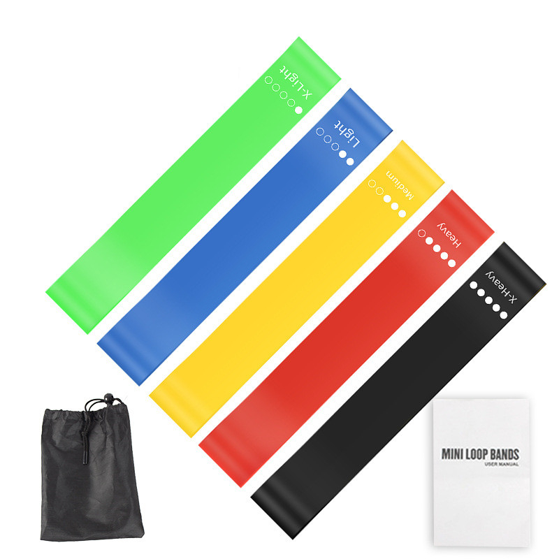 5개 TPE 저항 밴드 세트(보관 가방 및 설명서 포함 - Yoga Fitness Stretching Strap 리뷰 및 가격