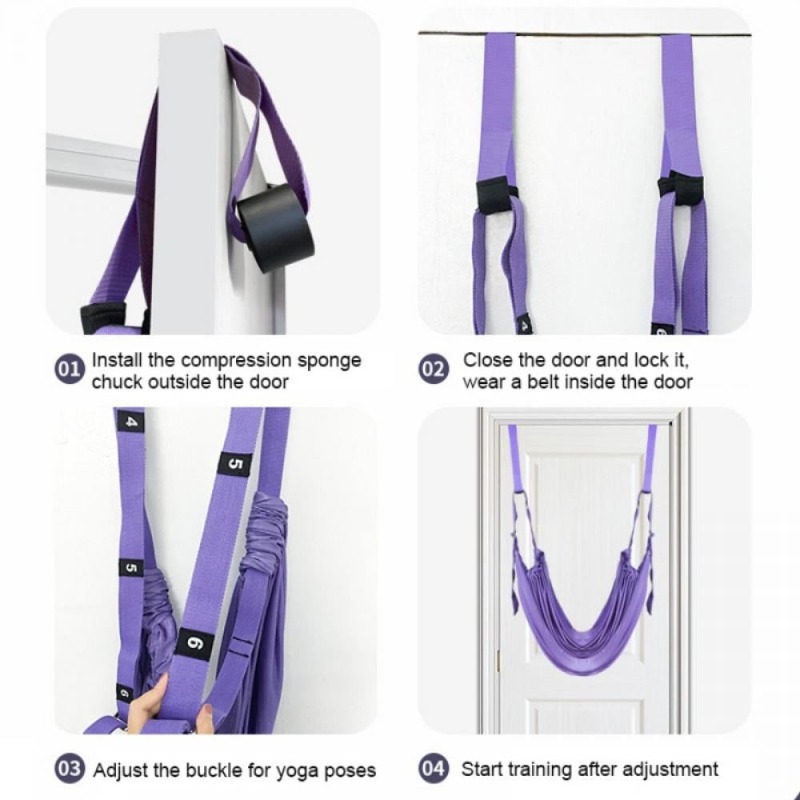 조절 가능한 에어리얼 요가 해먹 세트 필라테스 무중력  - Yoga Fitness Stretching Strap 리뷰 및 가격