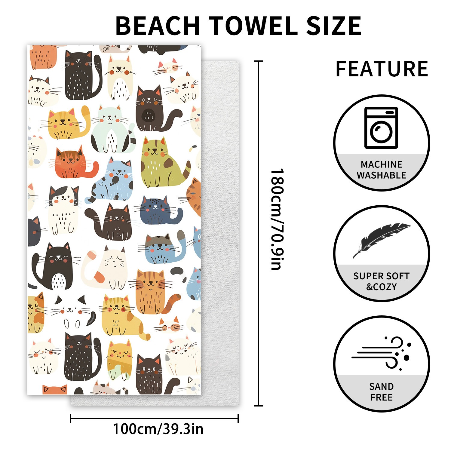 1PC 대형 비치 담요 마이크로 화이버 목욕 타올 피트 - Yoga And Fitness Mat 리뷰 및 가격