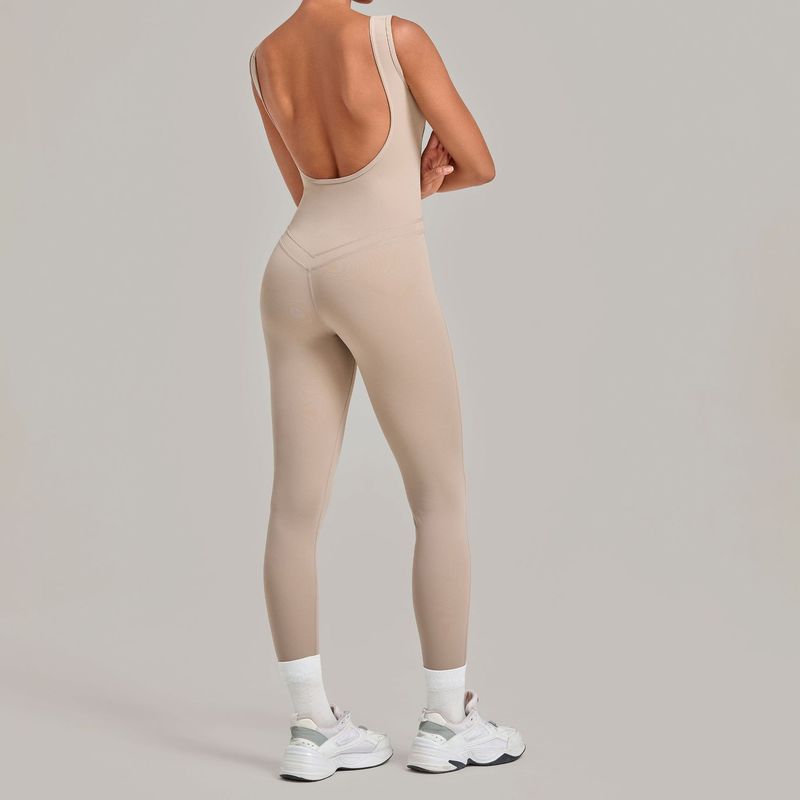 딥 백리스 타이트핏 러닝 피트니스 플레어 레그 바디수트 - Yoga Fitness Jumpsuit 리뷰 및 가격