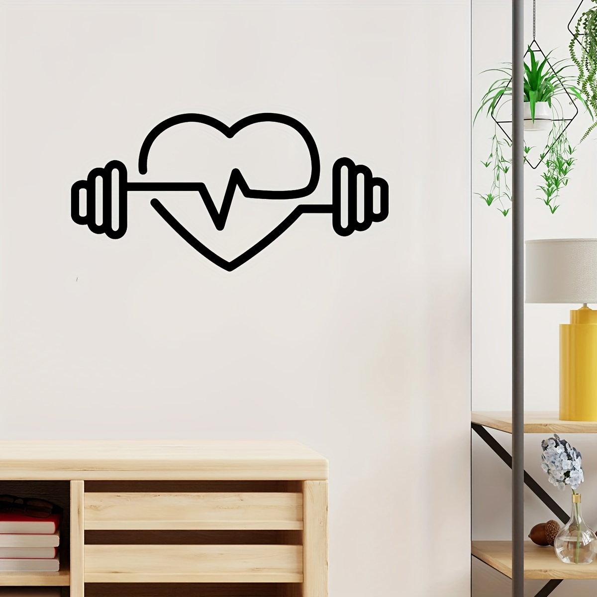 대형 하트 모양 바벨 벽 데칼 - 체육관, 보디빌딩 및 - Yoga Fitness Health 리뷰 및 가격