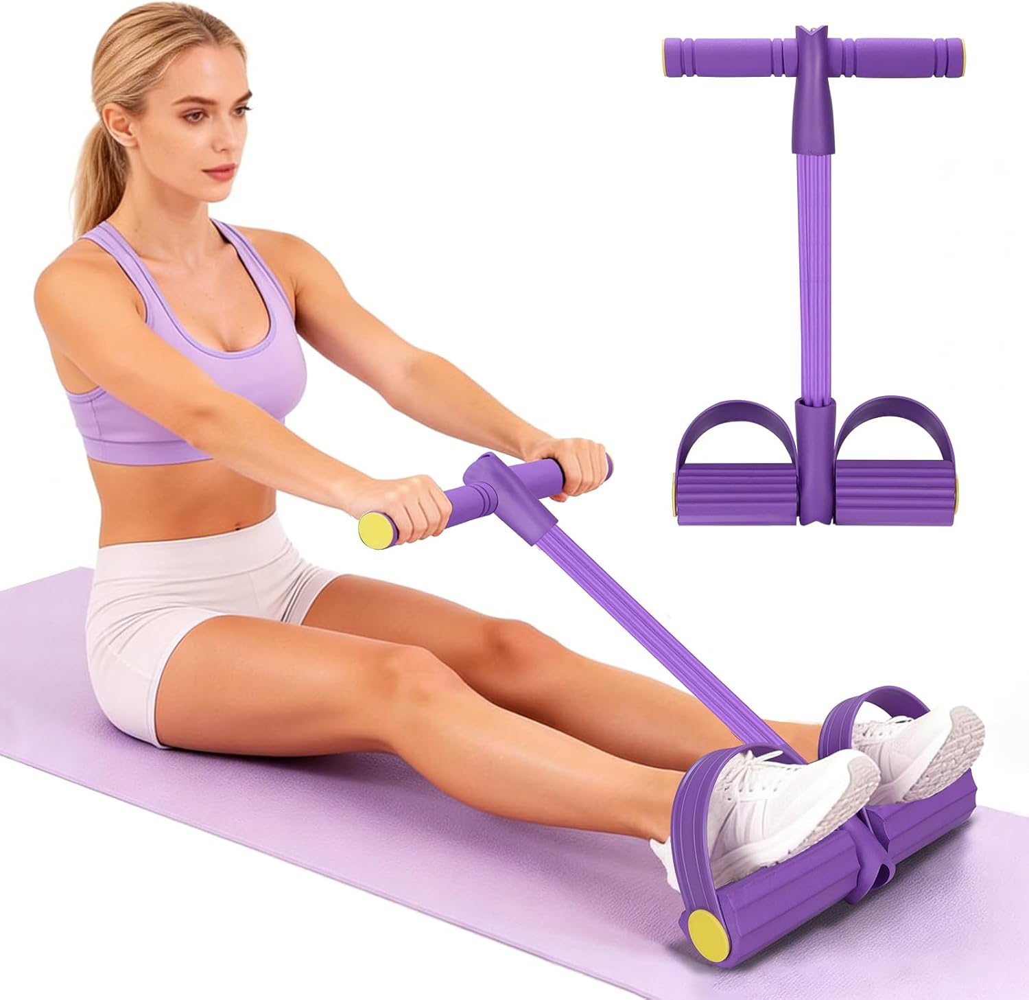 4튜브 저항 밴드 다기능 텐션 로프 피트니스 밴드 6튜 - Yoga Fitness Stretching Strap 리뷰 및 가격